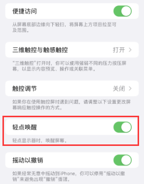 青浦苹果授权维修站分享iPhone轻点无法唤醒怎么办 